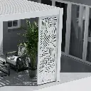 Panneau décoratif Neo — motif feuilles aluminium pour pergola bioclimatique