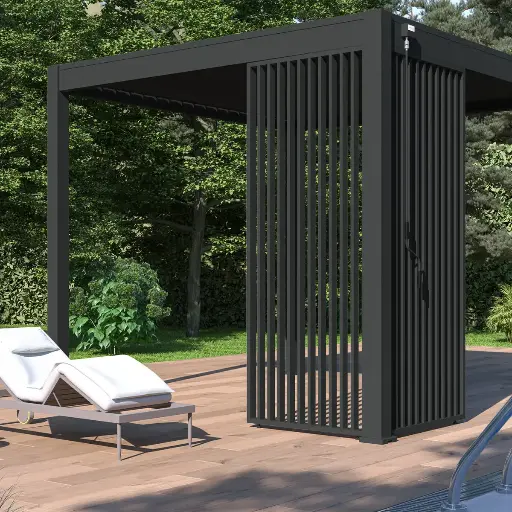 Panneau brise vue Neo — à ventelles verticales pour pergola bioclimatique