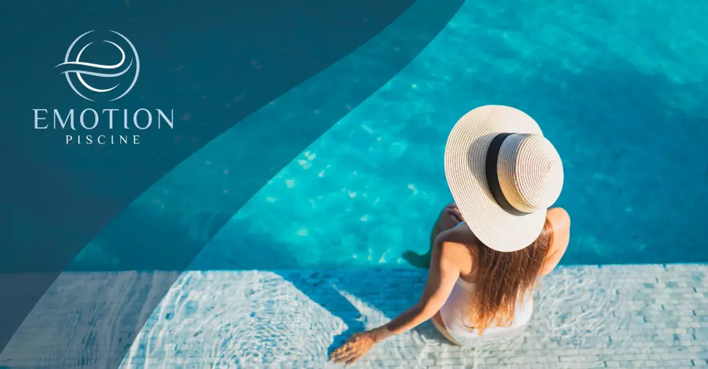 Femme profitant d'une piscine haut de gamme sur mesure – Emotion Piscine par Neopool