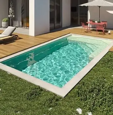 Piscine enterrée polyester Diamant avec caisson pour volet immergé – gamme Neomoon Neopool