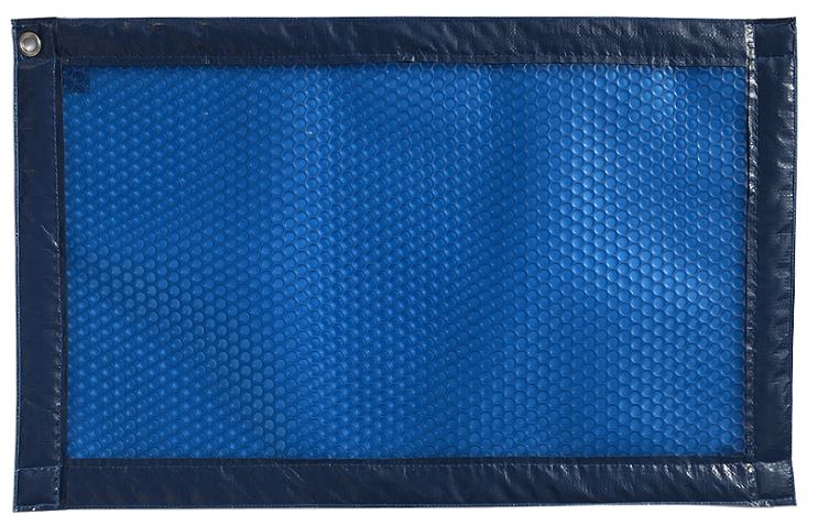 couverture à bulle rectangle bordées 400 µ bleu de stock