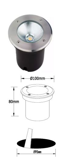 Projecteur de jardin rond AQUALED 220 Volts