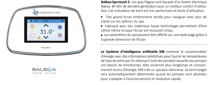 Spa Poseidon Pégase 3 places