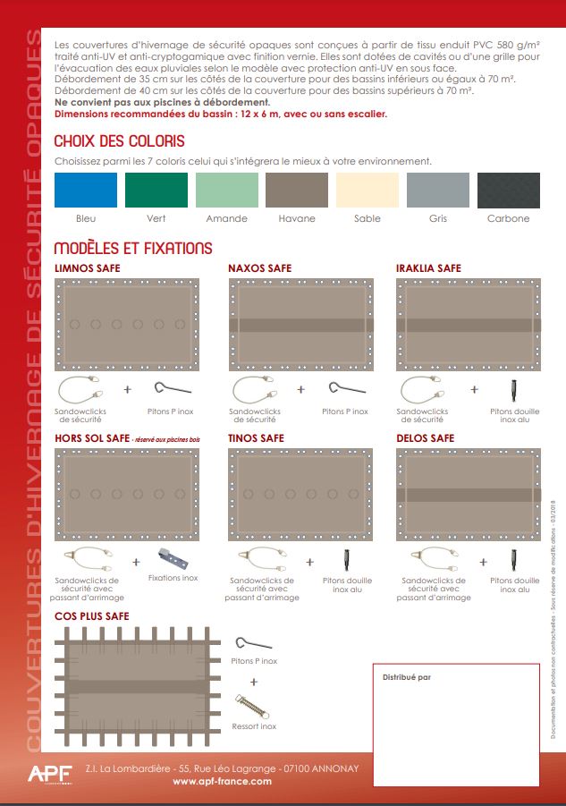 Couverture d'hiver de sécurité opaque (le m²)