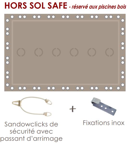 Couverture d'hiver de sécurité opaque pour piscine hors sol (le m²)
