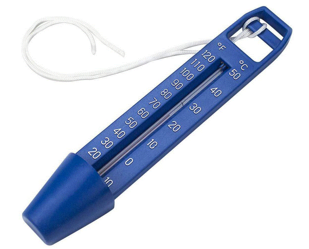 Thermomètre plat non flottant bleu