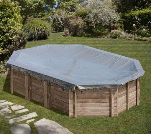 Couverture d'hiver de sécurité opaque pour piscine hors sol (le m²)