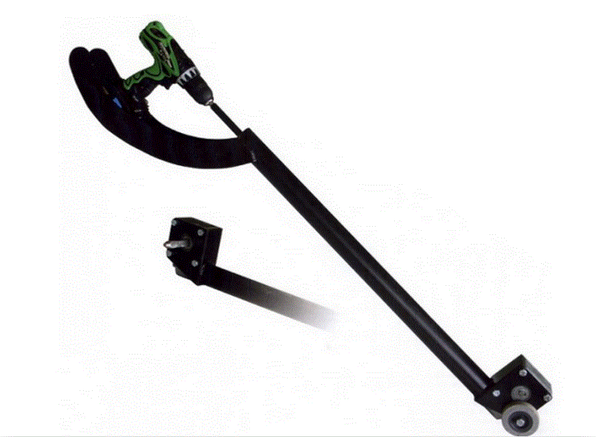 Manivelle motorisée pour couverture à barres avec visseuse